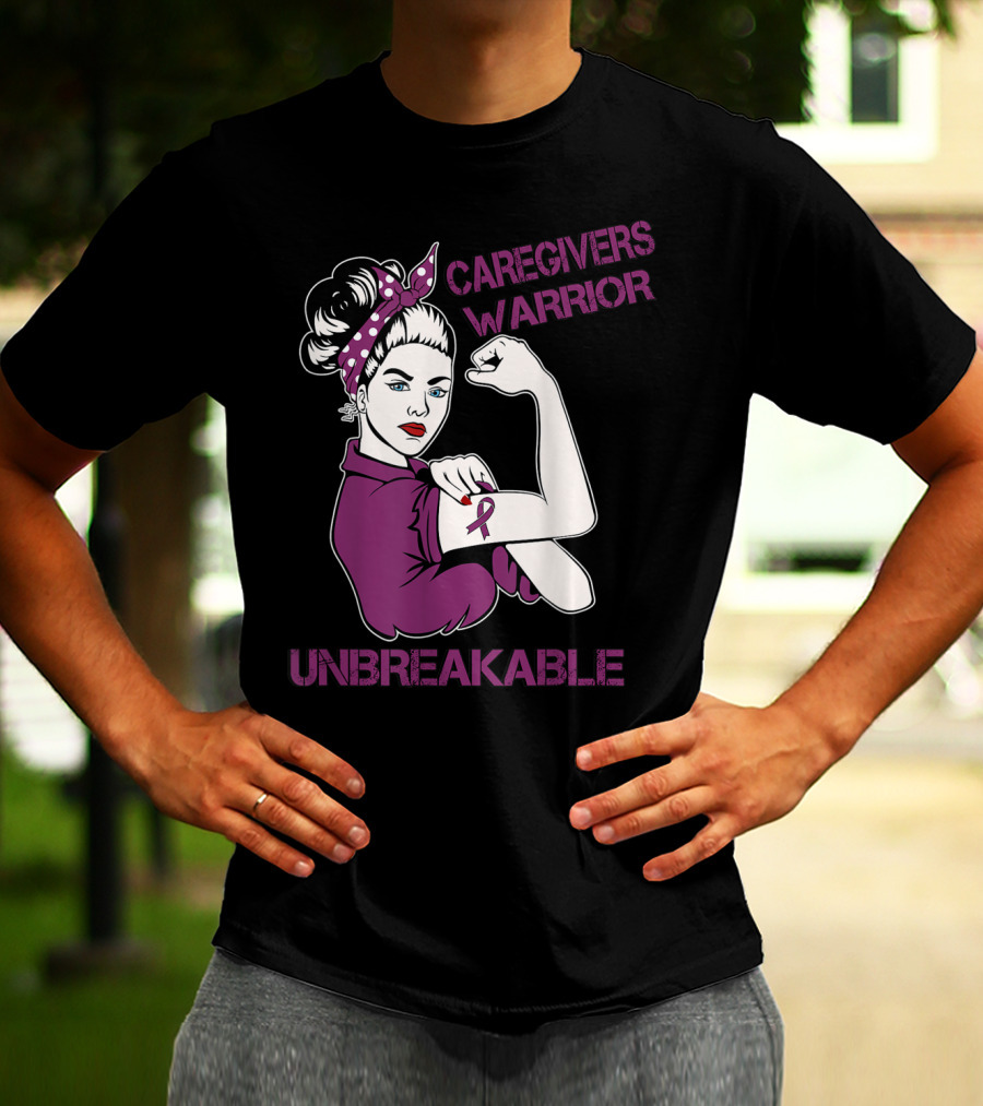Caregivers Warrior Unbreakable Rosie The Riveter T-Shirt