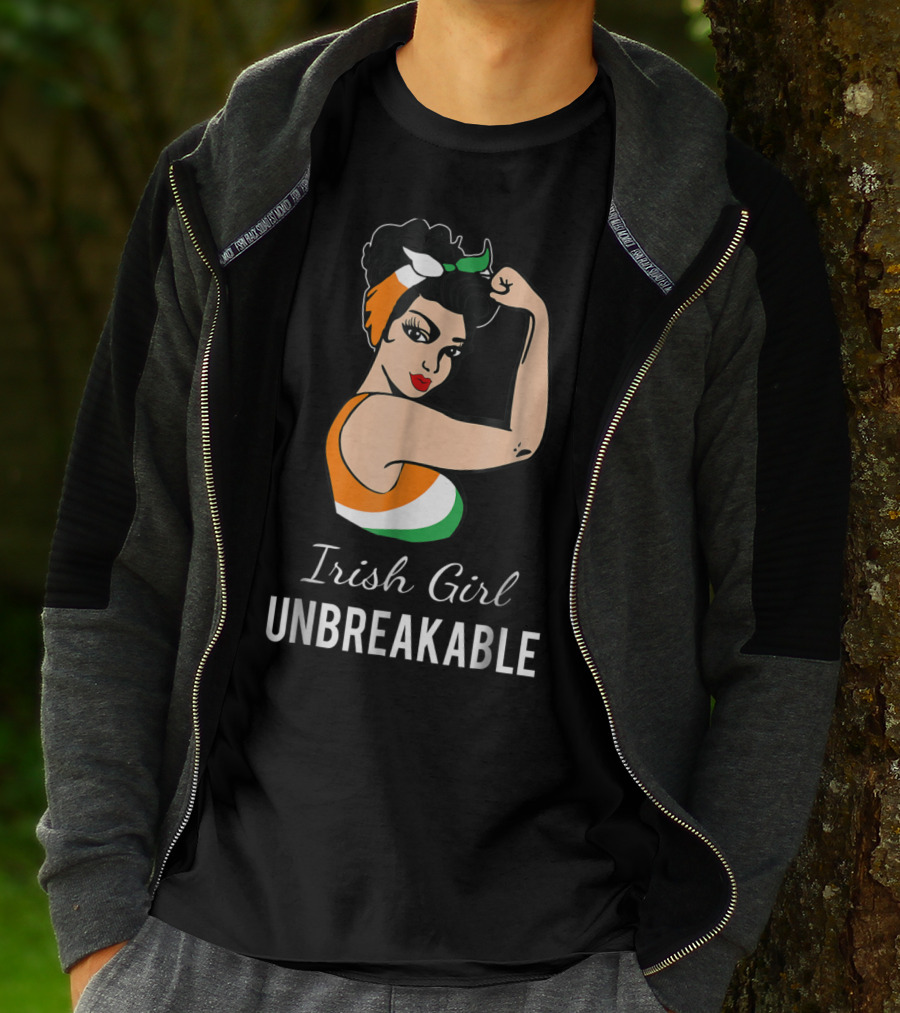 Irish Girl Unbreakable Strong Woman Empowerment T-Shirt