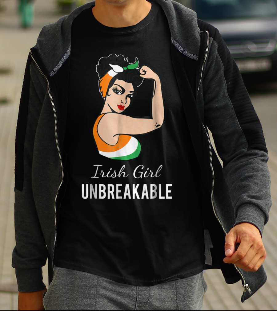 Irish Girl Unbreakable Strong Woman Empowerment T-Shirt