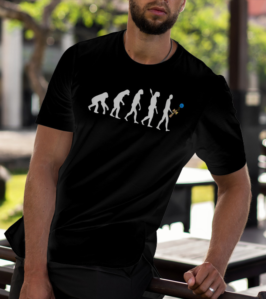 Kendama Player Evolution Silhouette Japanese Game Cup Progression T-Shirt