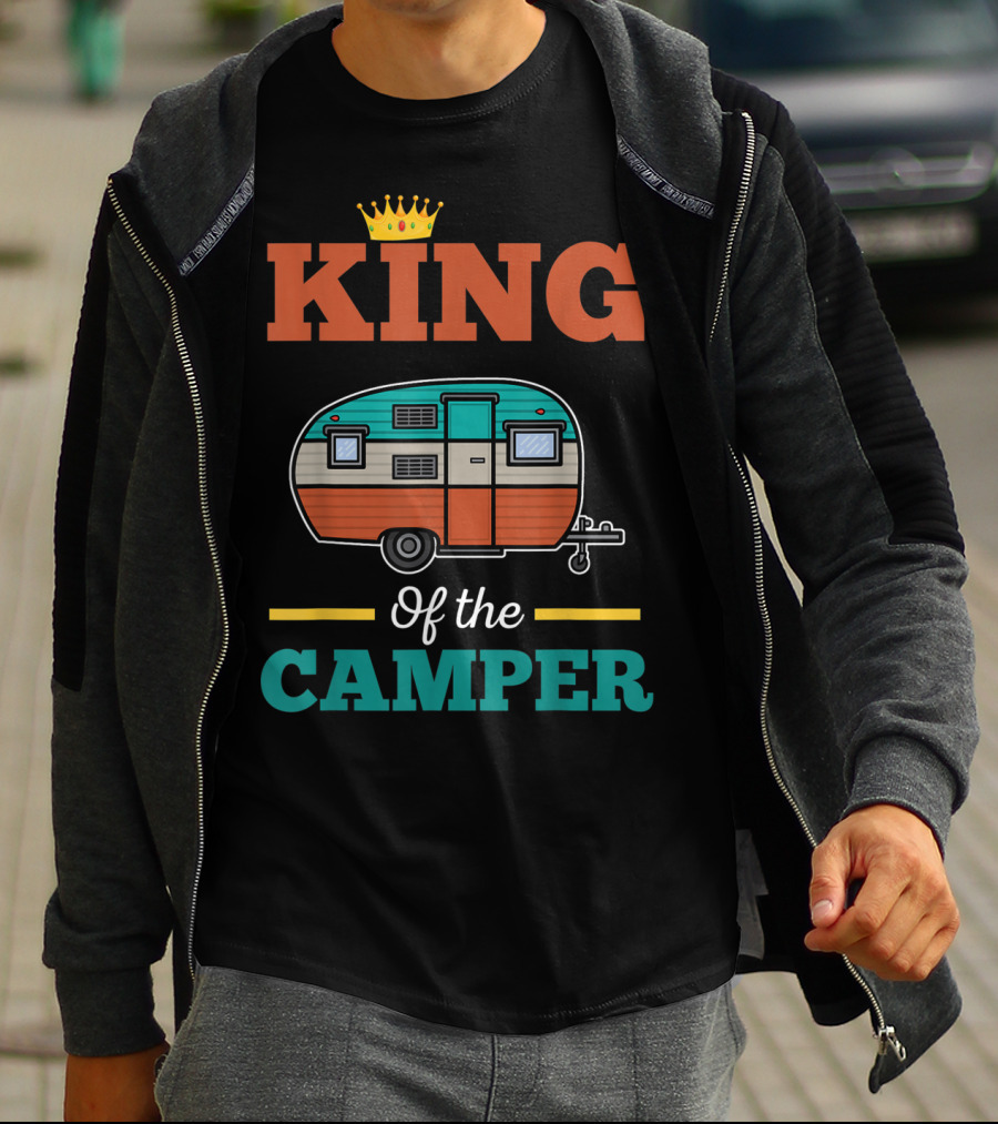 King Of The Camper Retro Camping Adventure T-Shirt