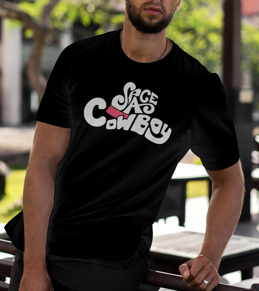 Space Cowboy Retro Typography T-Shirt