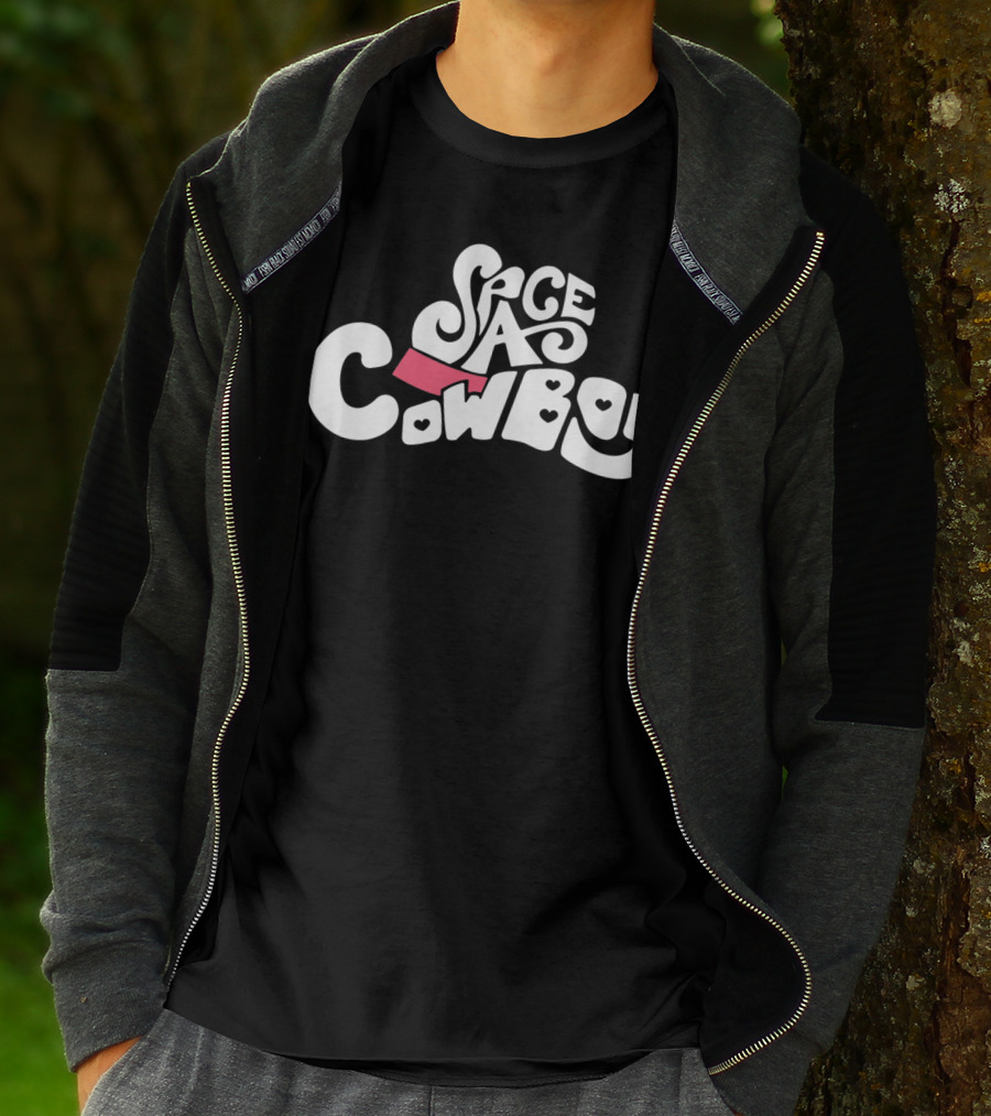 Space Cowboy Retro Typography T-Shirt