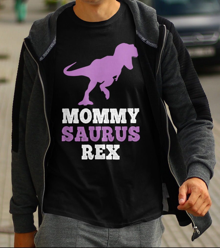Mommysaurus Rex Purple Dinosaur Mother's Day Humor T-Shirt