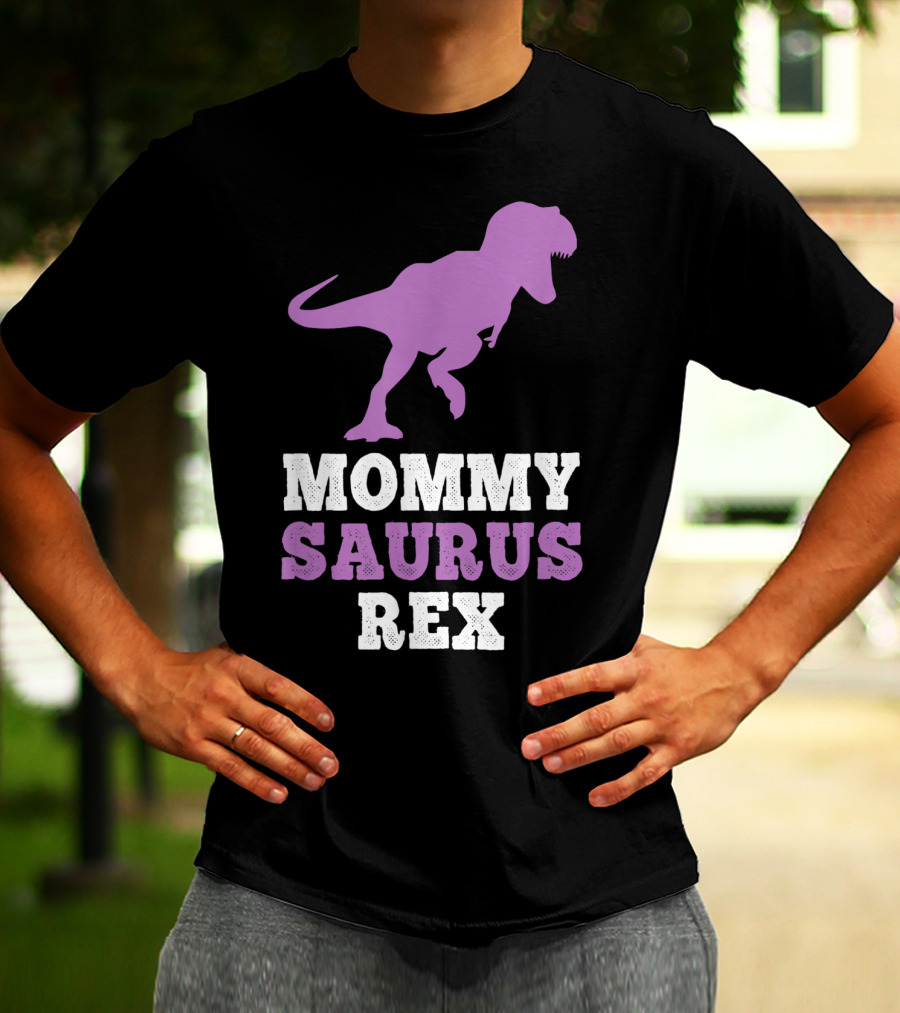 Mommysaurus Rex Purple Dinosaur Mother's Day Humor T-Shirt