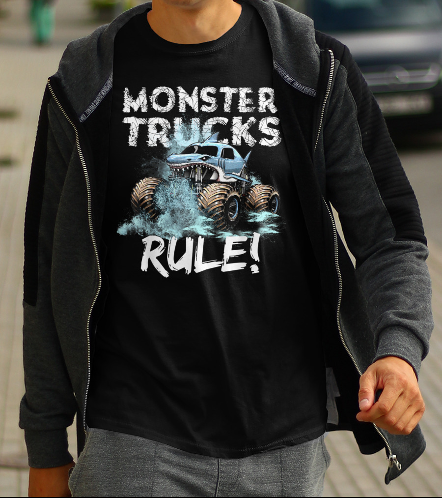 Monster Trucks Rule Monster Truck Crushing T-Shirt