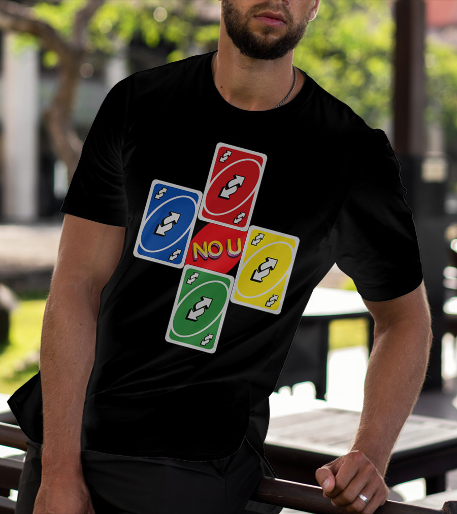 No U Reverse Card Cross Multicolor T-Shirt