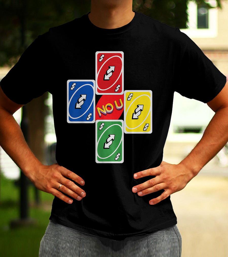 No U Reverse Card Cross Multicolor T-Shirt