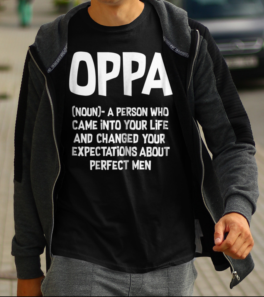 Oppa Definition Hallyu Seoul Funny Kpop Perfect Men Expectations T-Shirt
