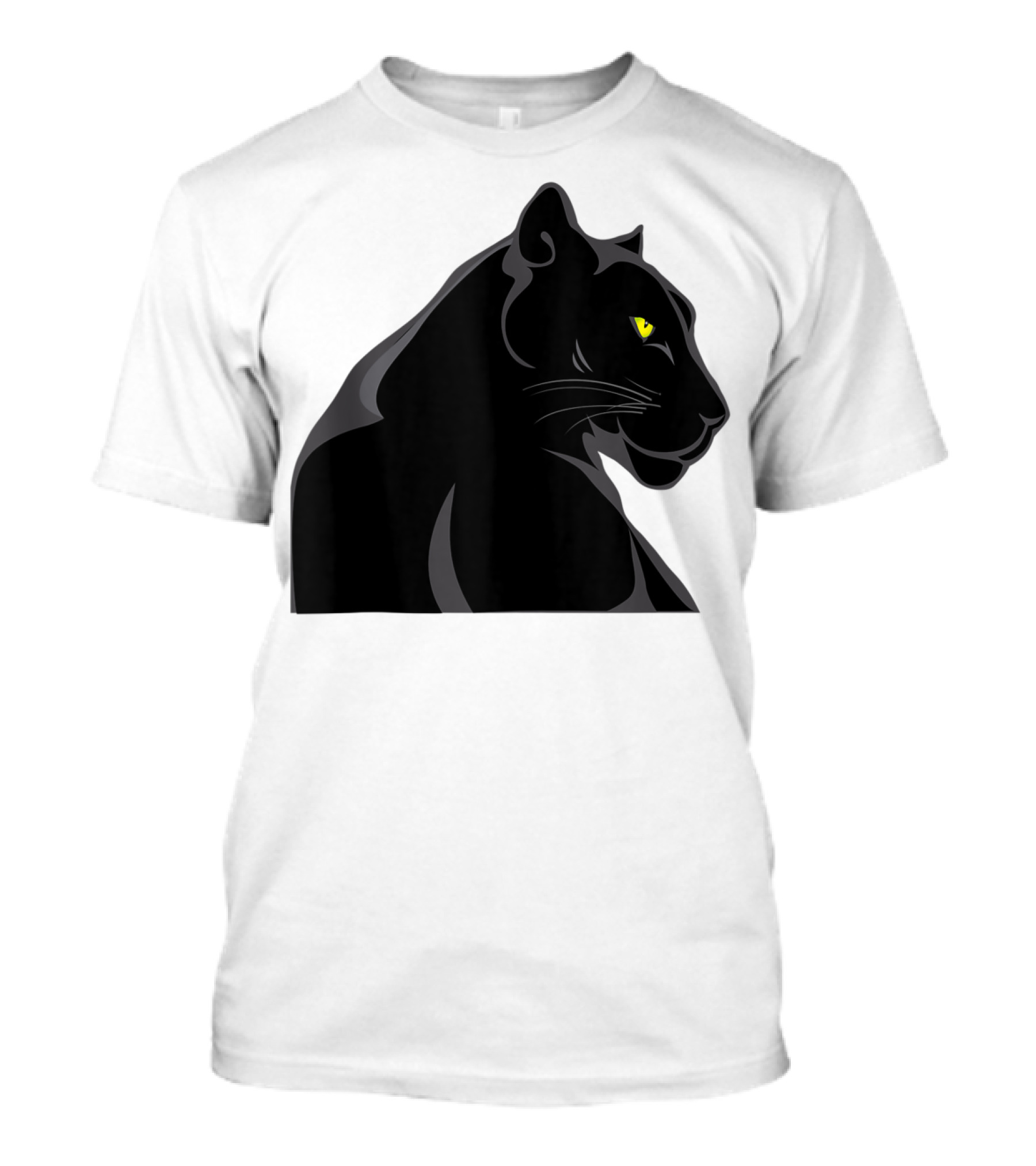 Panthera Cat Leopard Melanistic Black Panther Yellow Eyes T-Shirt