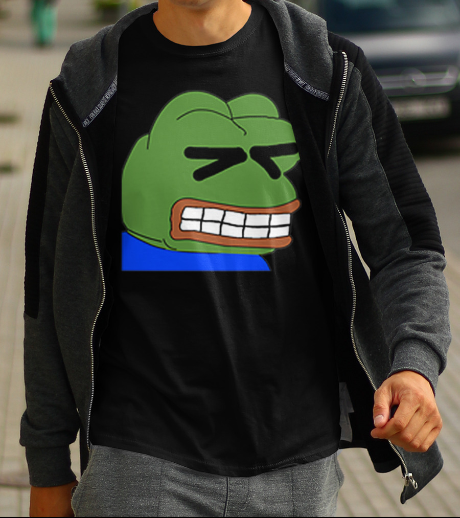 Pepepains Meme Frog Expression Emote T-Shirt