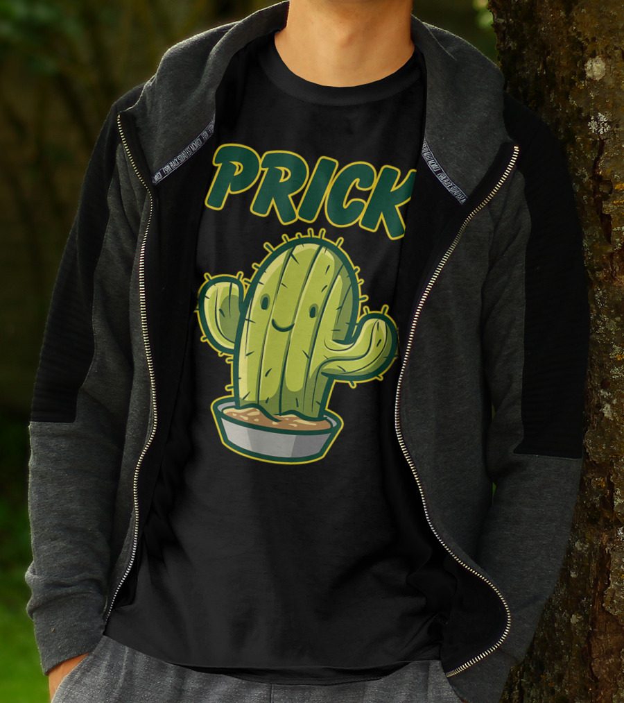 Prick Happy Smiley Cactus Epic Gag T-Shirt