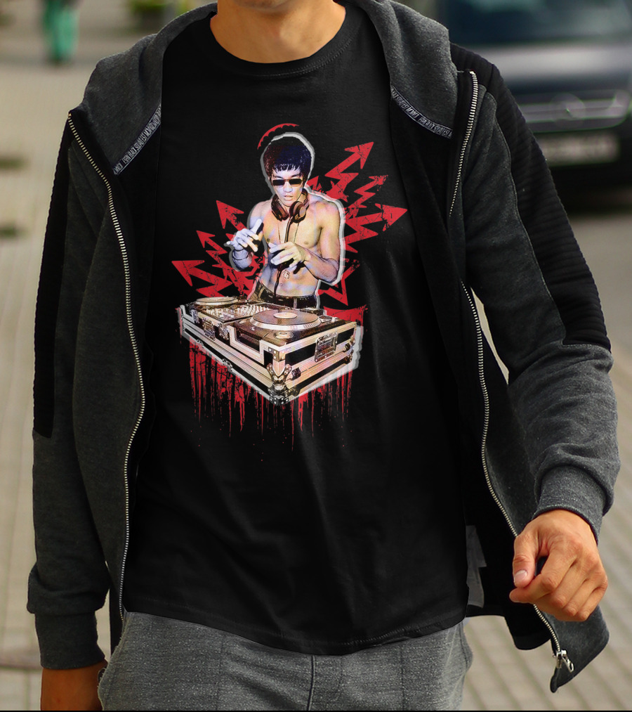 Psycho Bruce Martial Arts DJ Music Lover T-Shirt