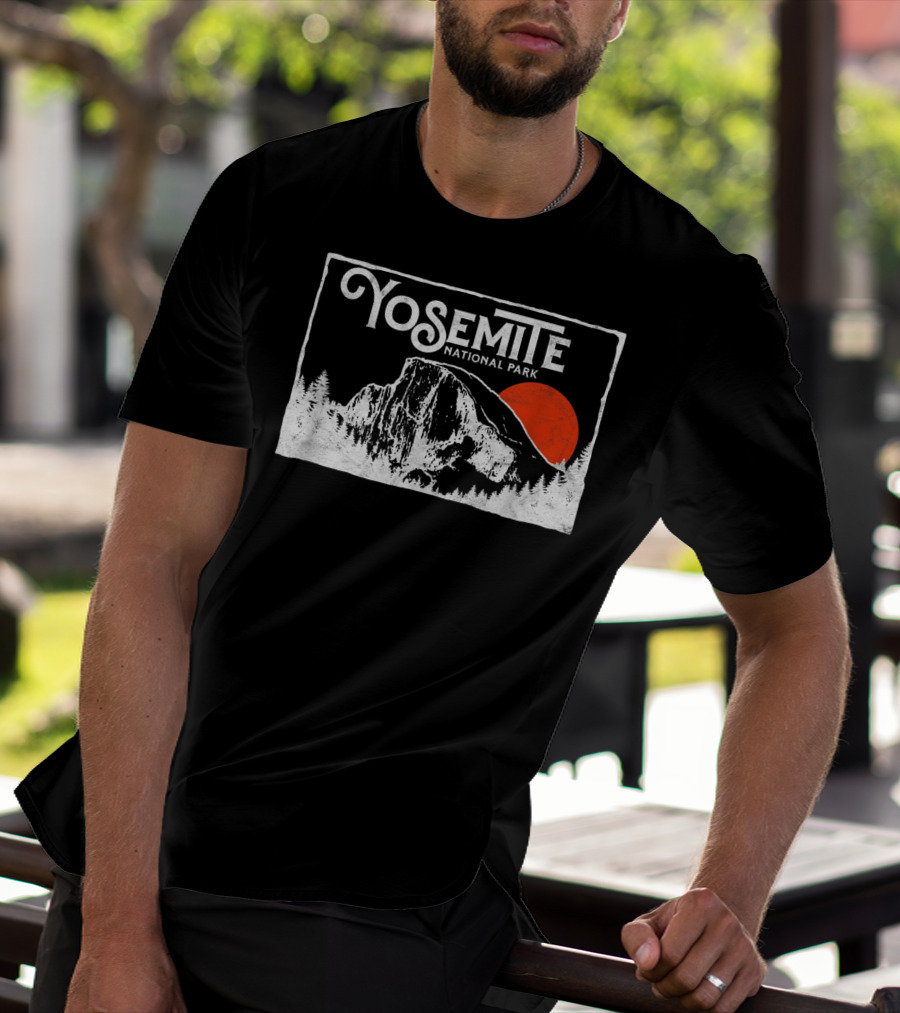 Yosemite National Park Half Dome Retro Sun T-Shirt