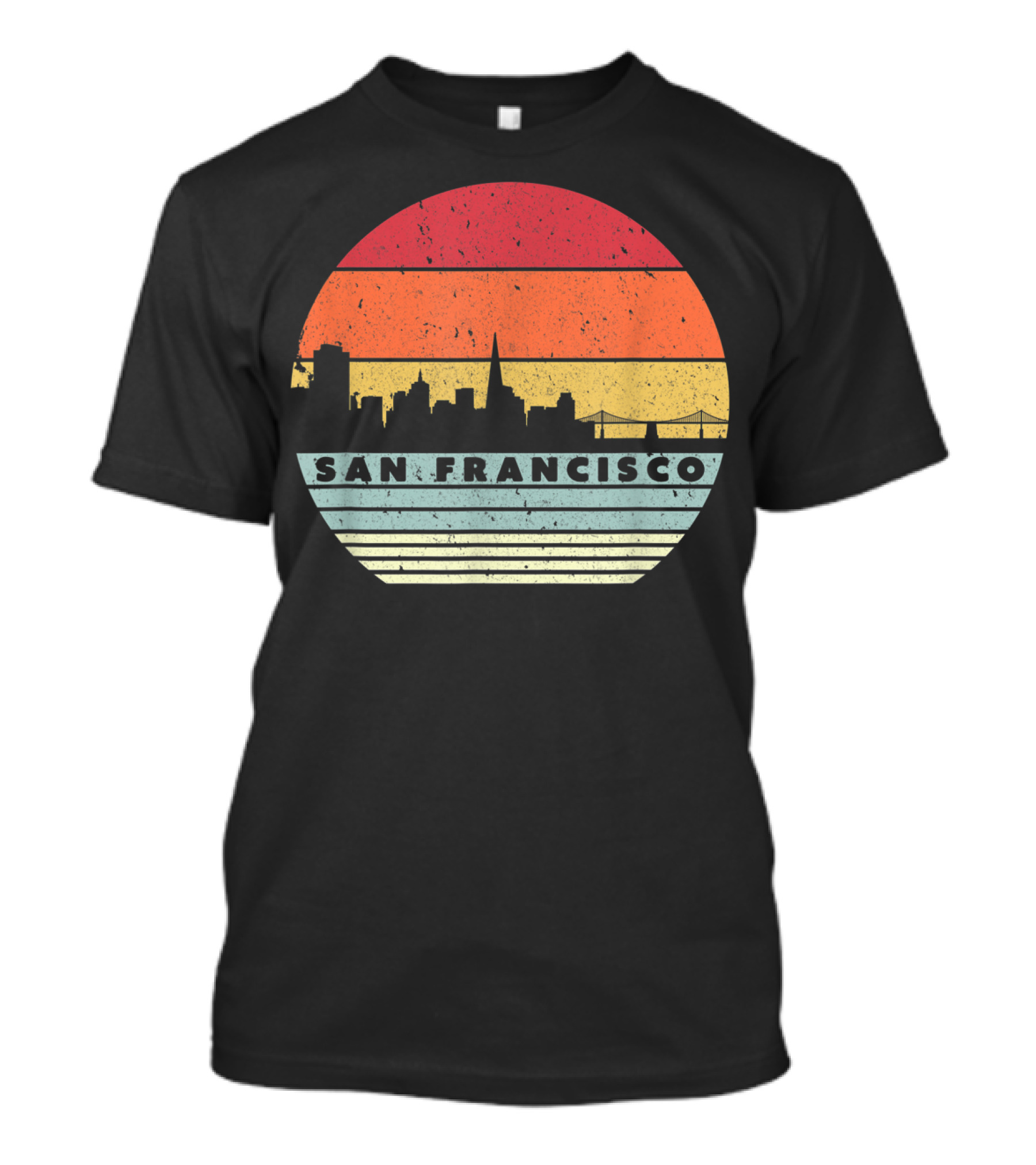 San Francisco Vintage Skyline Souvenir USA T-Shirt