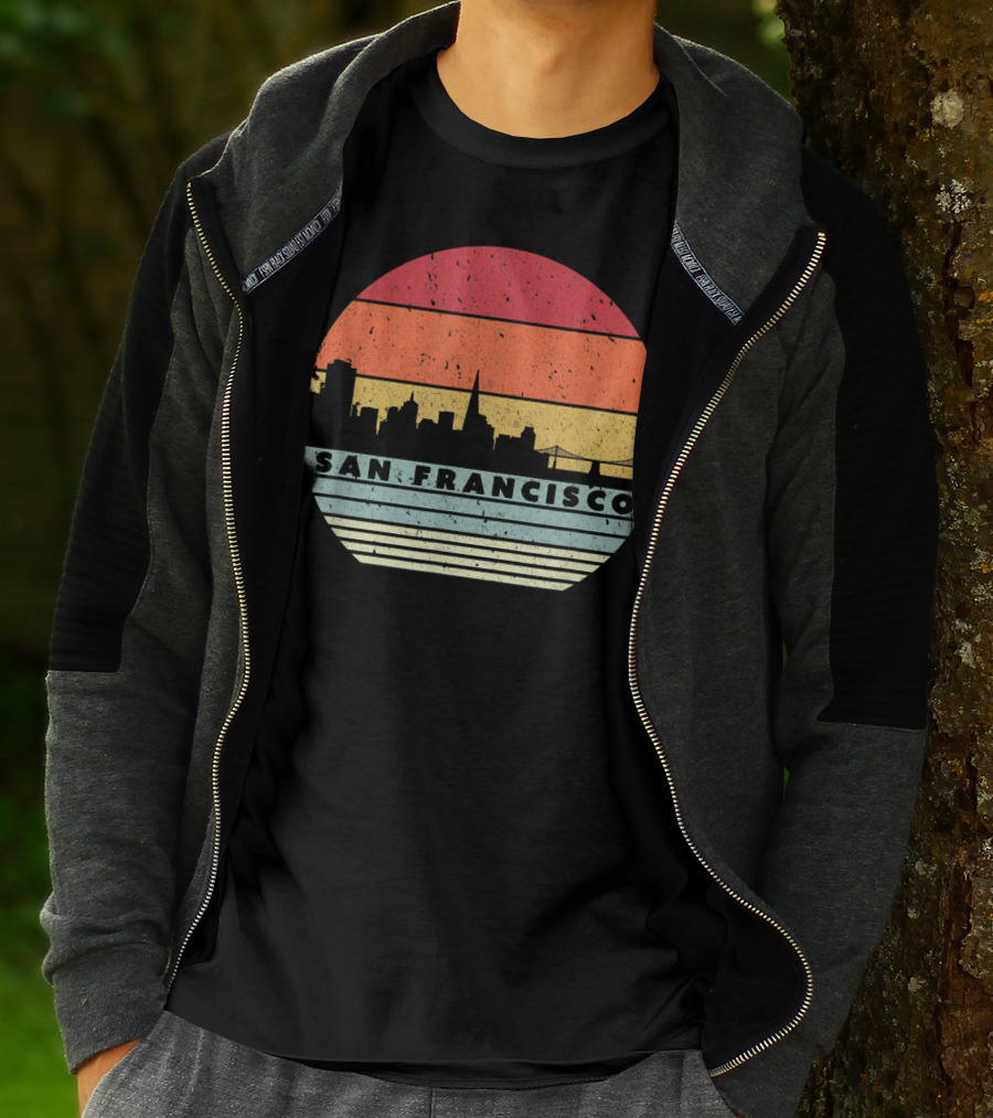 San Francisco Vintage Skyline Souvenir USA T-Shirt