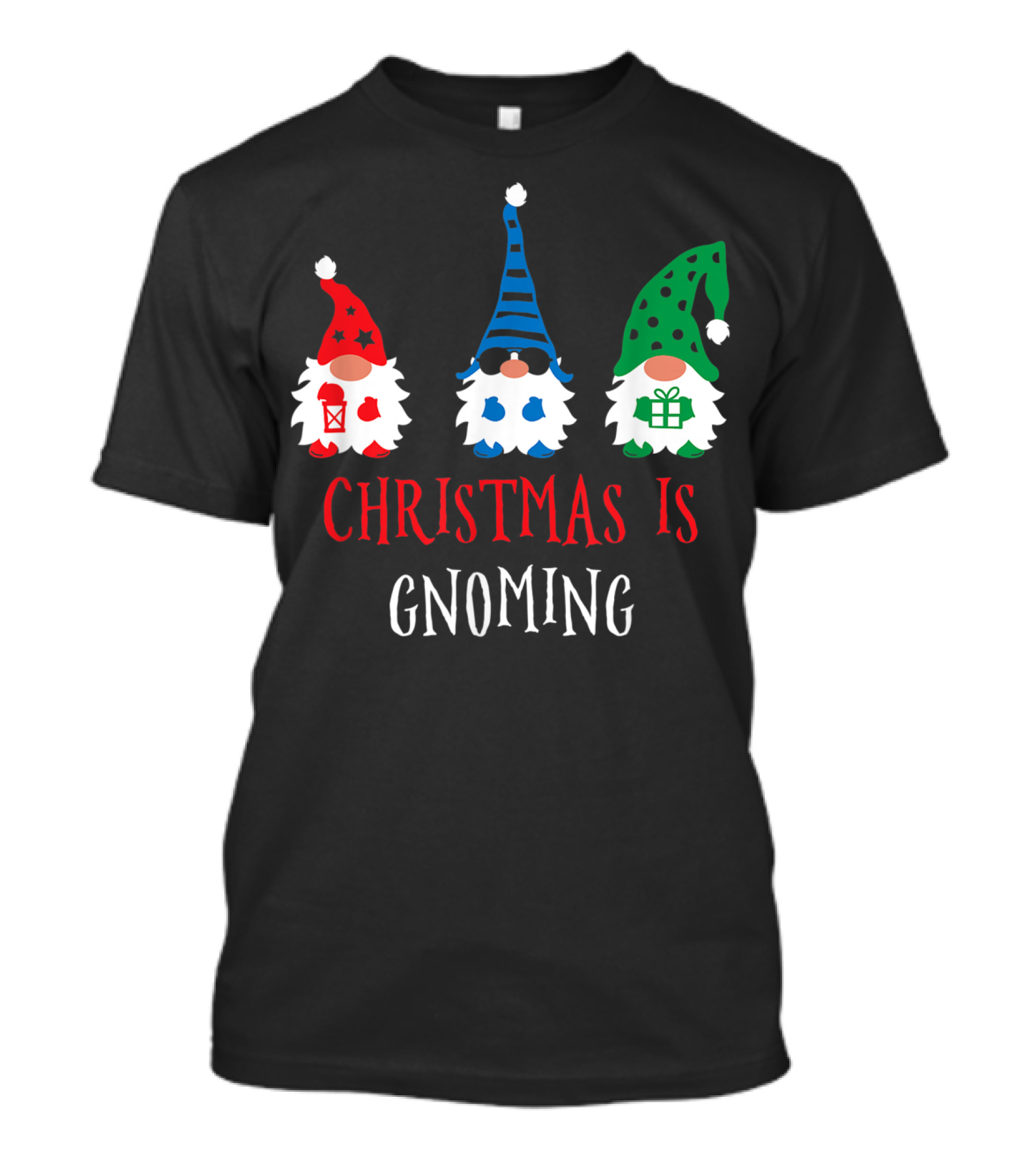 Christmas Is Gnoming Santa Claus Garden Gnome T-Shirt
