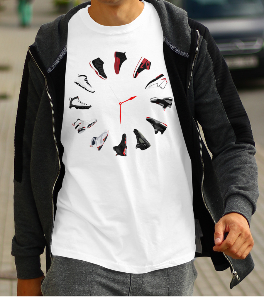 Sneaker Clock With Iconic Shoe T-Shirt