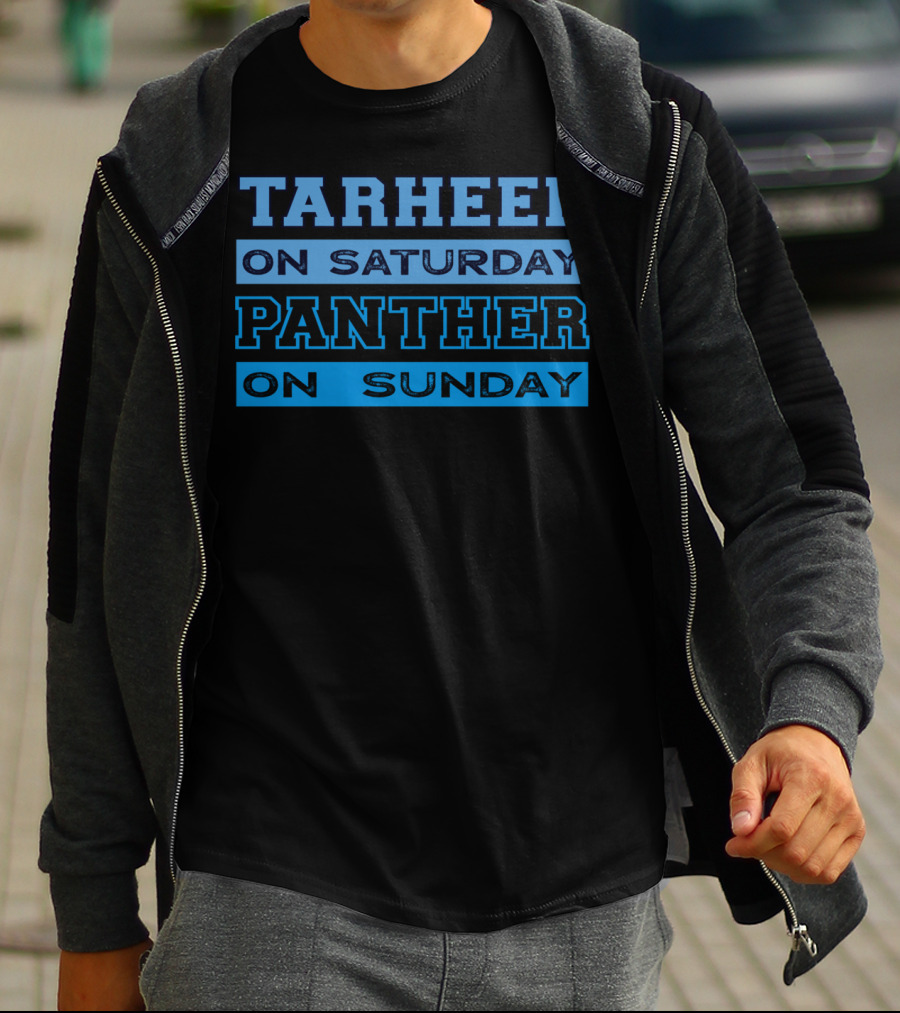 Tarheel On Saturday Panther On Sunday Carolina Football Fan Spirit T-Shirt