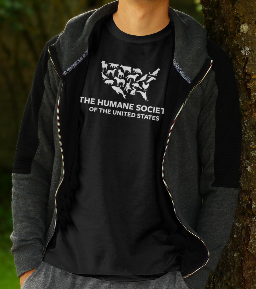 The Humane Society Of The United States Animal Silhouette Map T-Shirt