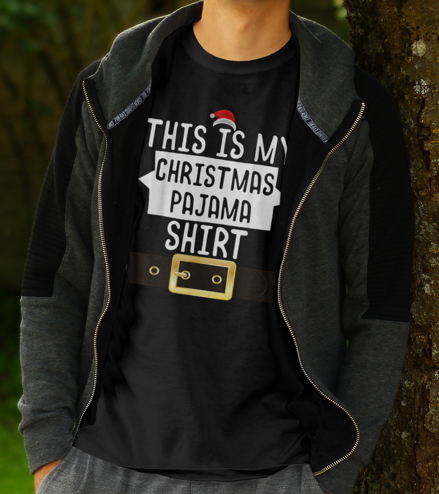 This Is My Christmas Pajama Shirt Santa Belt T-Shirt