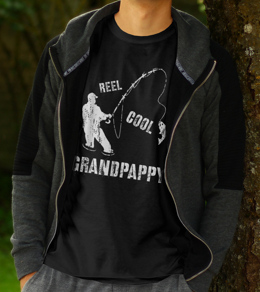 Reel Cool Grandpappy Fishing Fisherman Vintage T-Shirt
