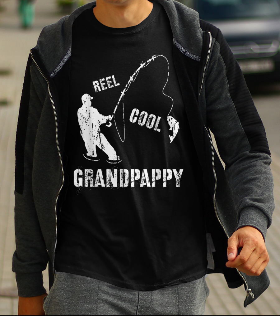 Reel Cool Grandpappy Fishing Fisherman Vintage T-Shirt