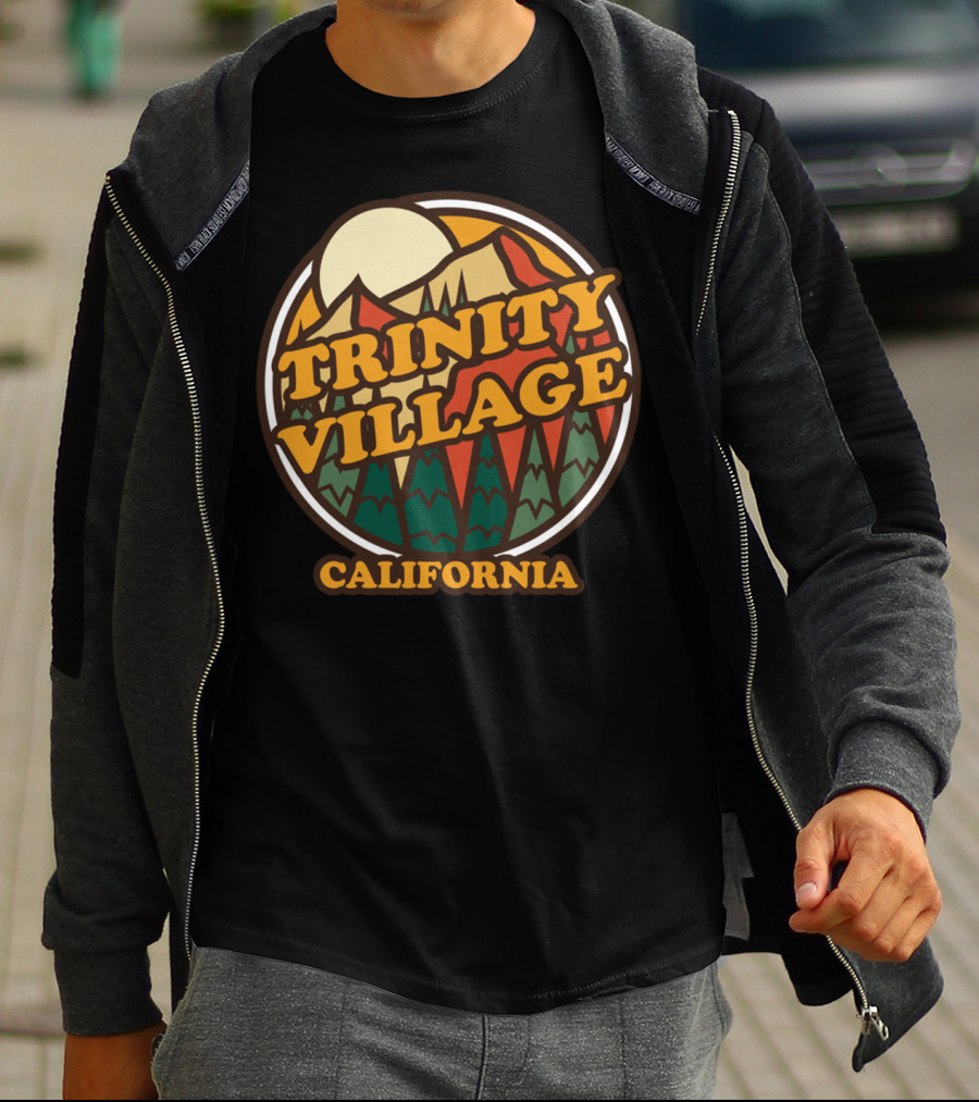 Trinity Village California Vintage Mountain Scenery T-Shirt