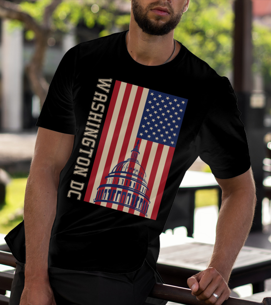 Washington DC American Flag Capitol Building T-Shirt