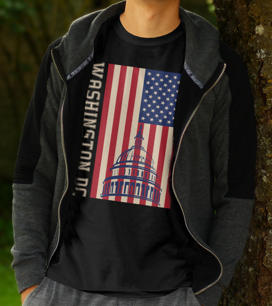 Washington DC American Flag Capitol Building T-Shirt