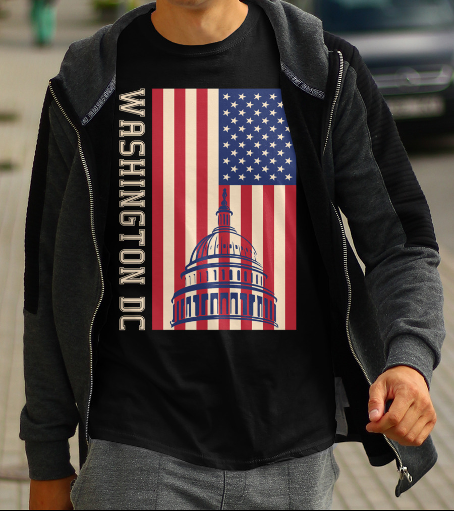 Washington DC American Flag Capitol Building T-Shirt