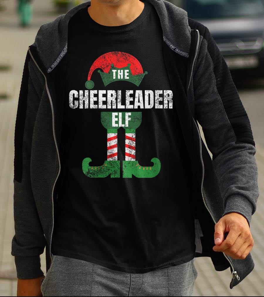 The Cheerleader Elf Christmas Humor Festive T-Shirt