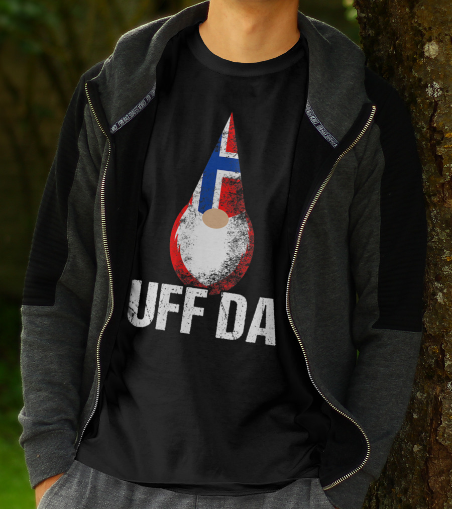 Uff Da Norwegian Flag Gnome Norway Tomte T-Shirt