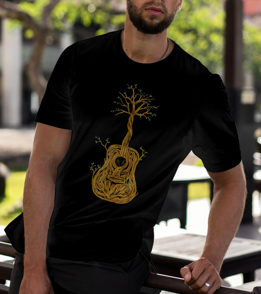 Tree Of Life Acoustic Guitar Nature Guitarist T-Shirt