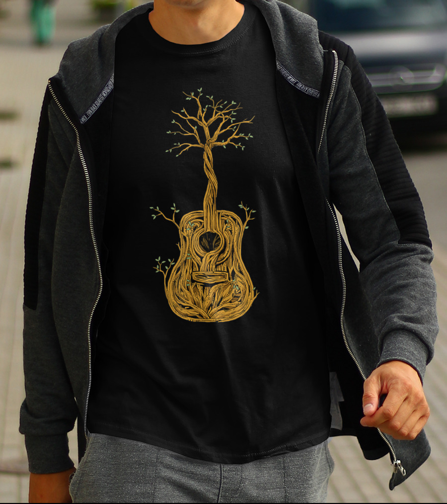 Tree Of Life Acoustic Guitar Nature Guitarist T-Shirt