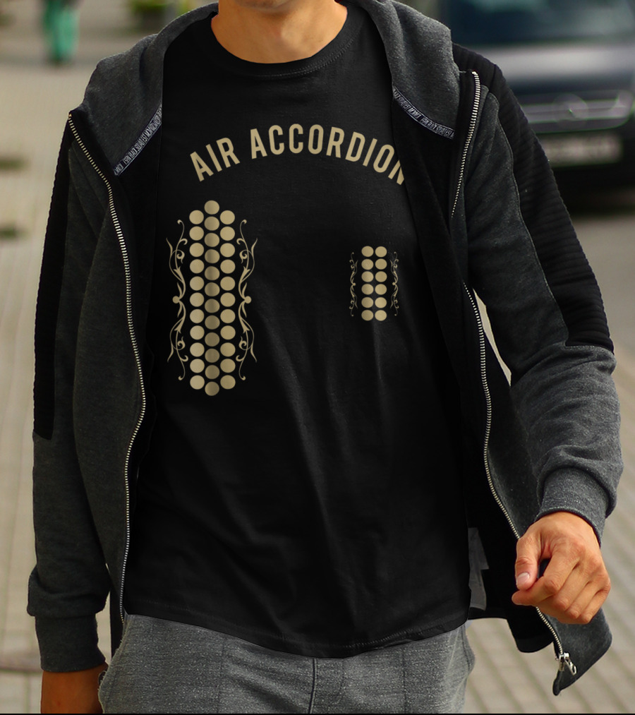 Air Accordion Original Musical Circles T-Shirt