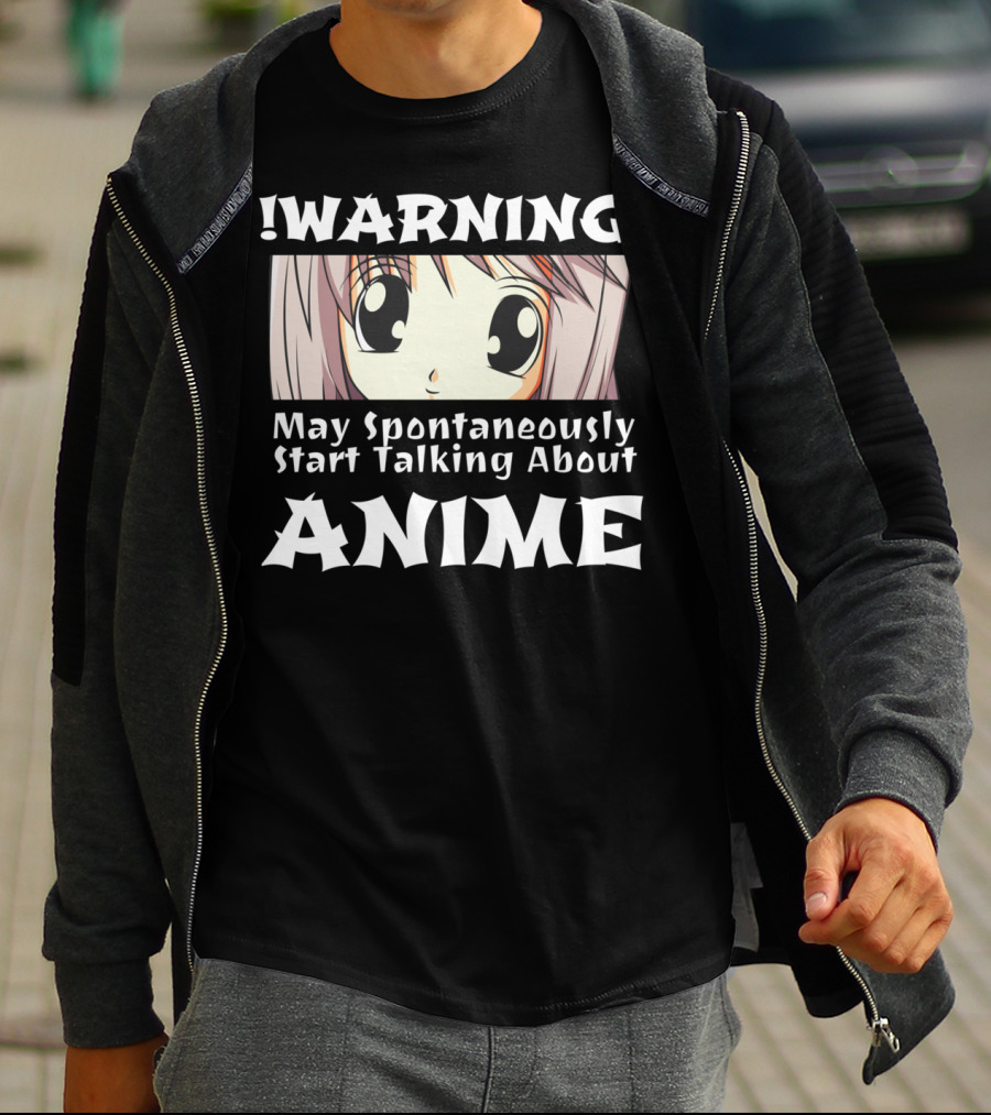 WARNING May Spontaneously Start Talking About Anime Anime Girl T-Shirt