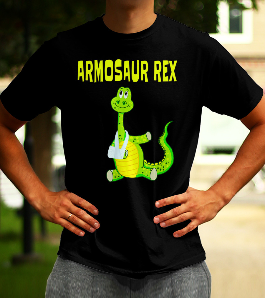 Armosaur Rex Funny Broken Arm Dinosaur T-Shirt