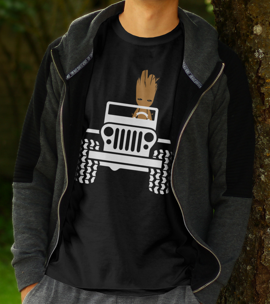 Funny Baby Drive Jeeps Distressed 70s T-Shirt