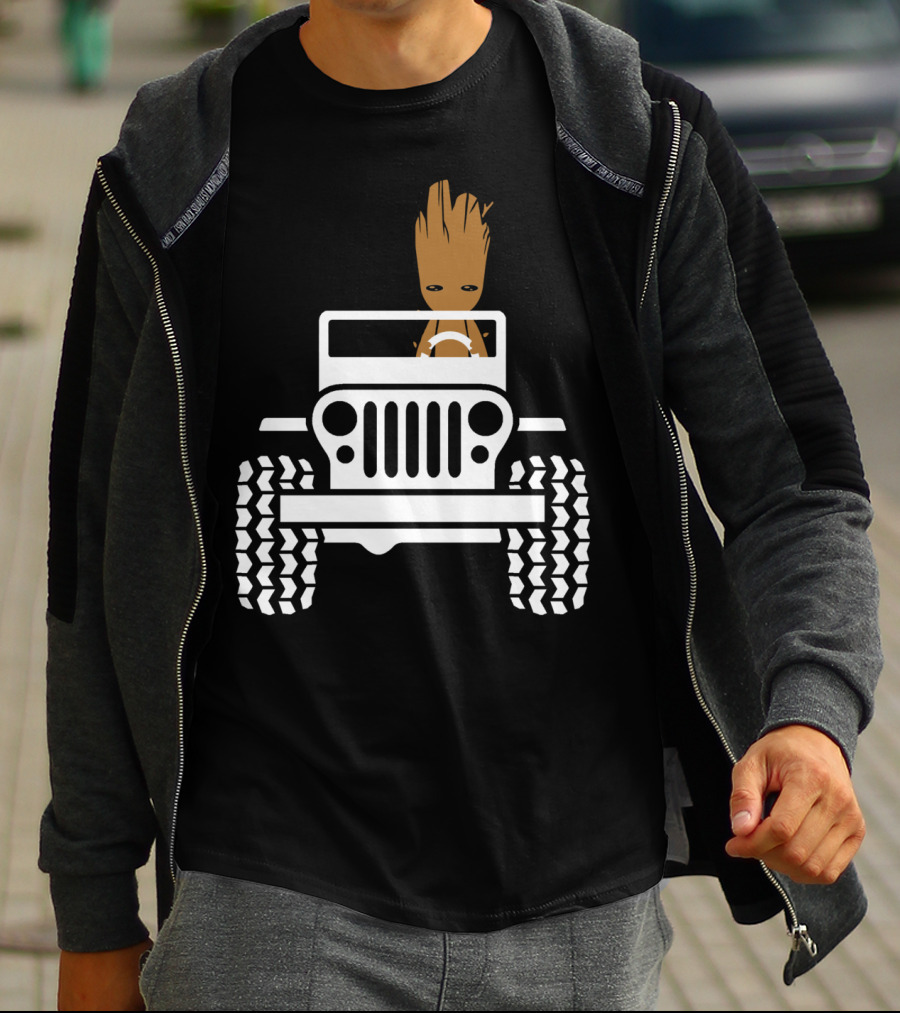 Funny Baby Drive Jeeps Distressed 70s T-Shirt