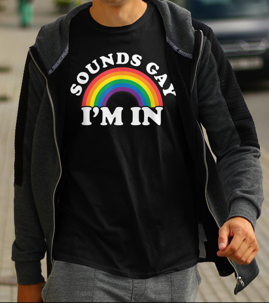 Funny Gay Pride Rainbow Sounds Gay I'm In T-Shirt