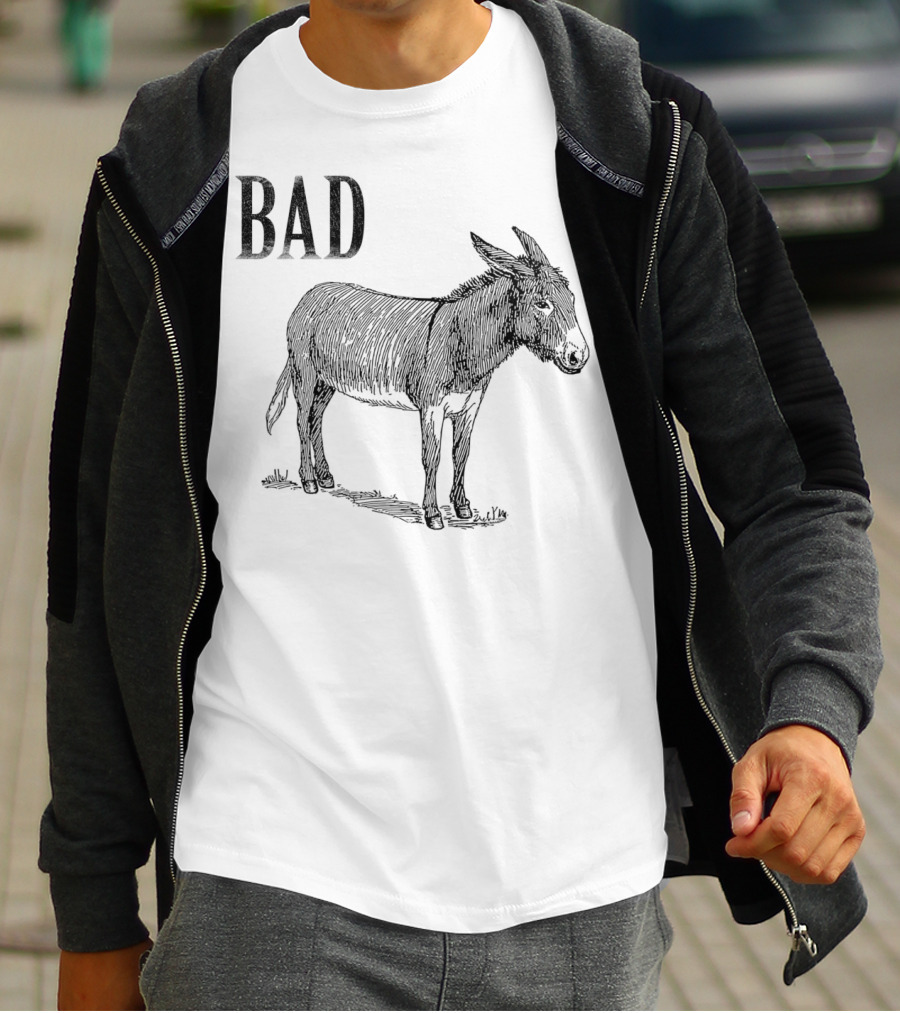 Funny Sarcastic Sayings Bad Ass Donkey T-Shirt