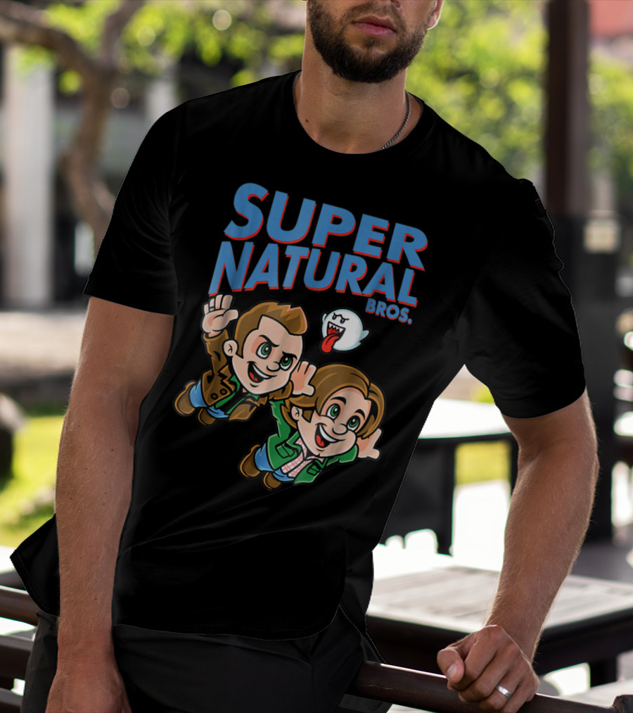 Supernatural Bros Funny Mashup With Ghost Character T-Shirt