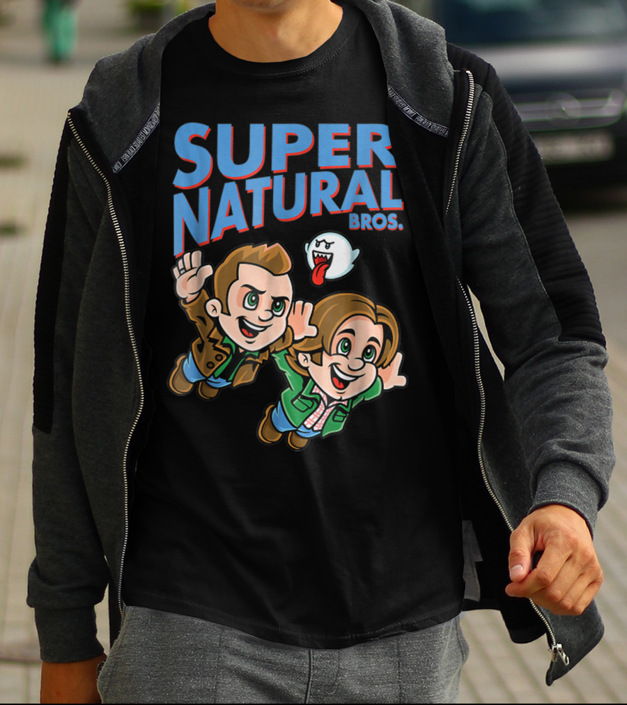 Supernatural Bros Funny Mashup With Ghost Character T-Shirt