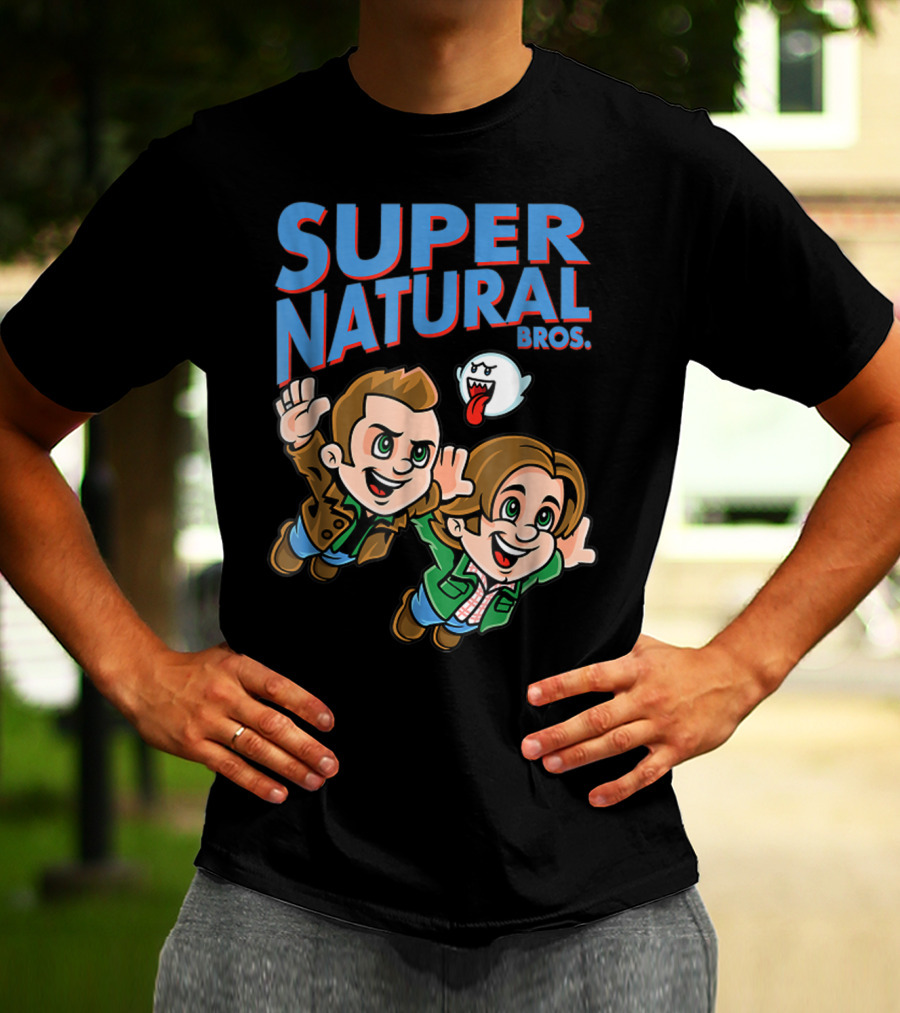 Supernatural Bros Funny Mashup With Ghost Character T-Shirt