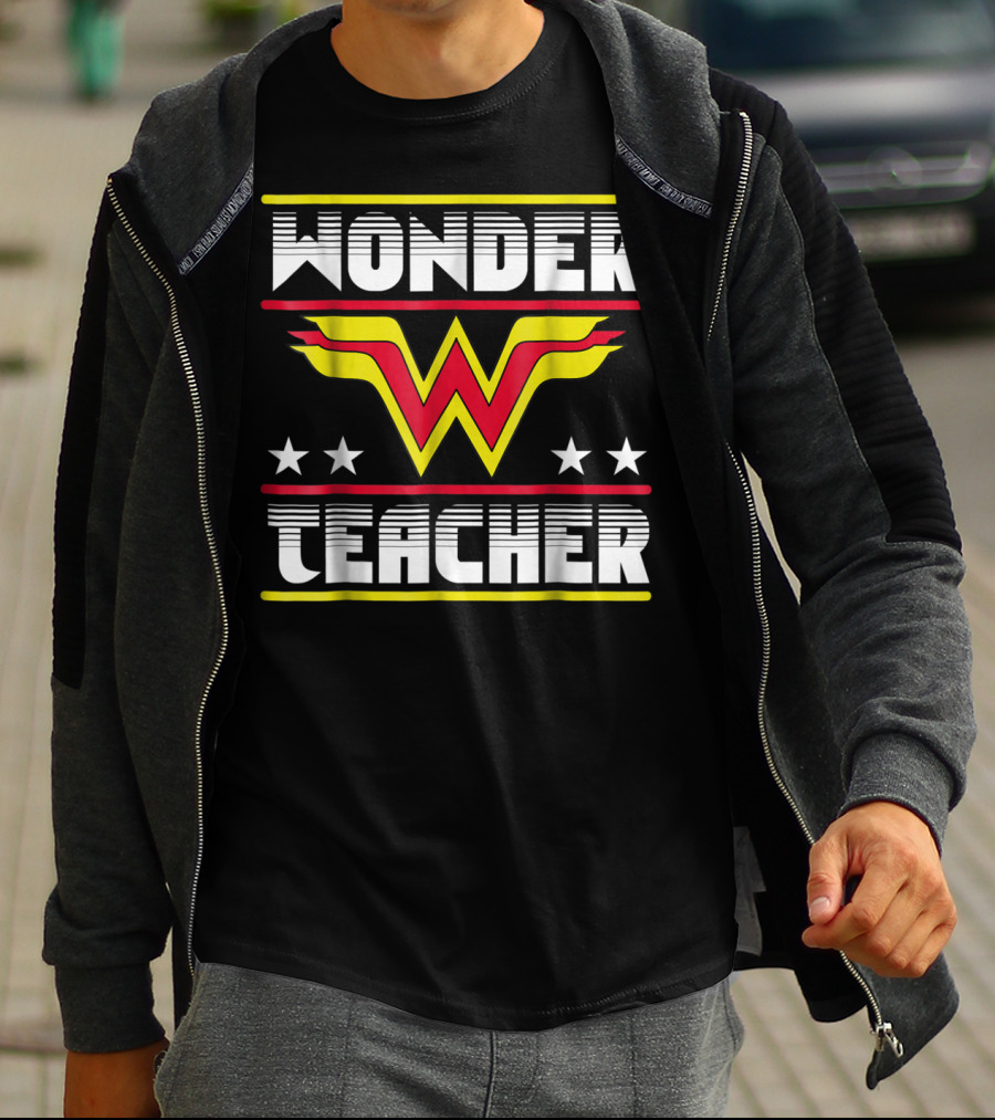 Wonder Teacher Stars W T-Shirt