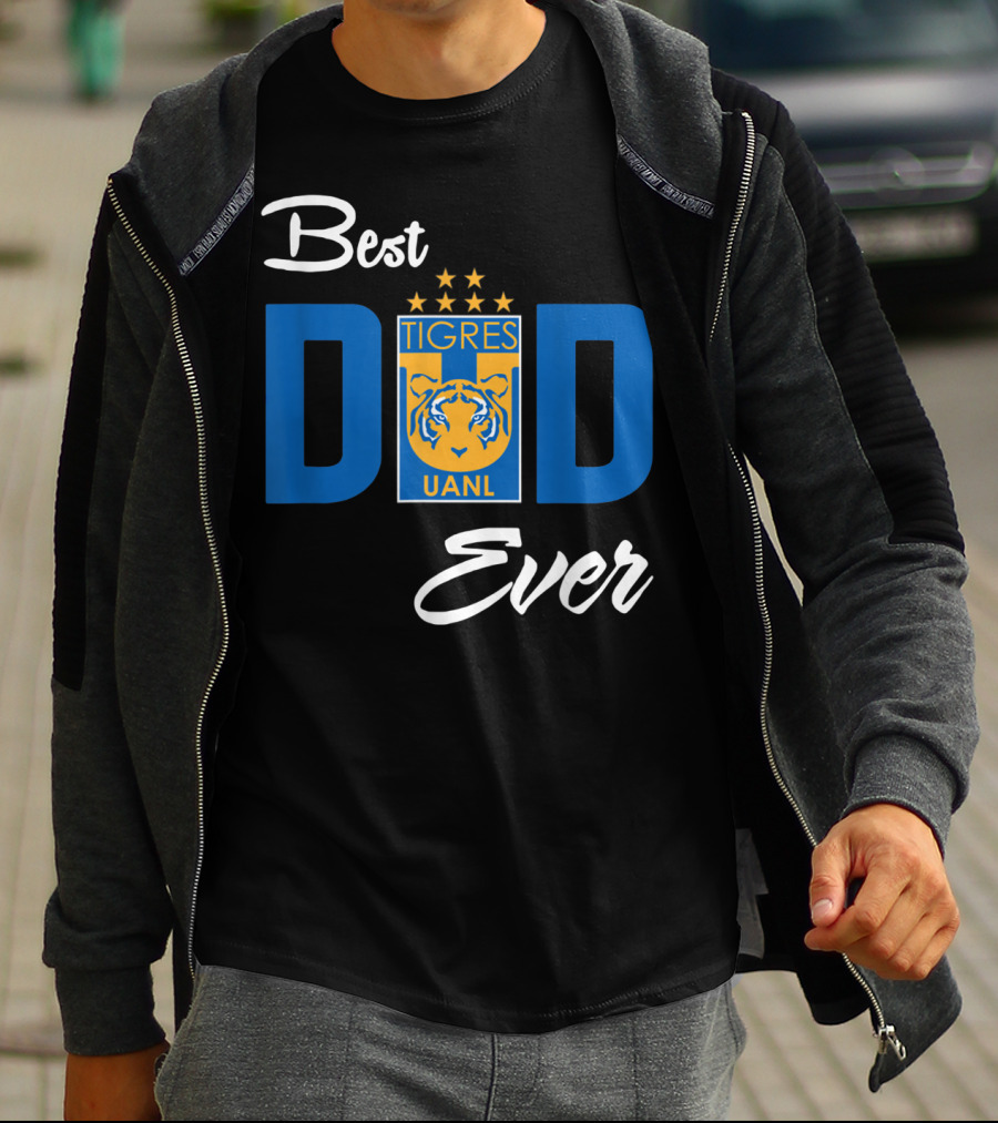 Best Dad Ever FC Tigres UANL Logo Mexico T-Shirt