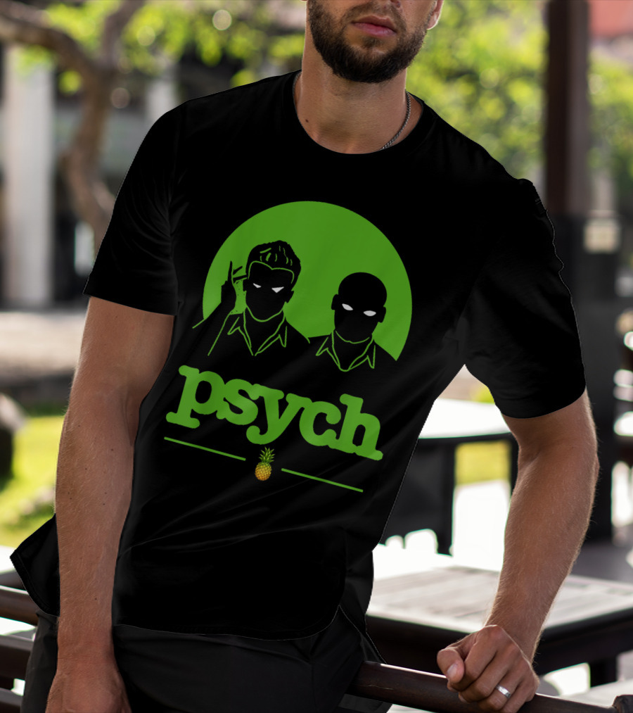 Psych Gus Shawn Spencer Funny Unique Pineapple T-Shirt
