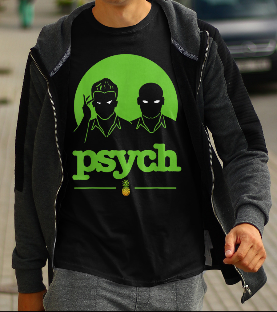 Psych Gus Shawn Spencer Funny Unique Pineapple T-Shirt