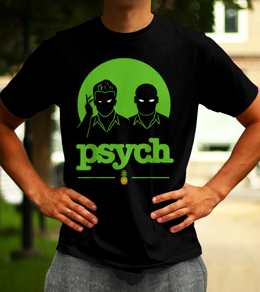 Psych Gus Shawn Spencer Funny Unique Pineapple T-Shirt